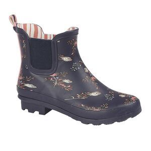StormWells Womens/Ladies Floral Wellington Boots / Navy